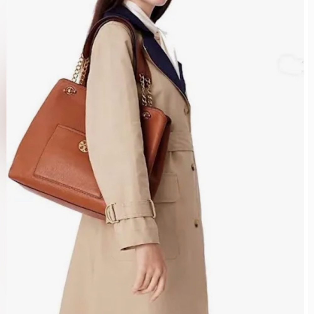 Tory Burch Slouchy brown Chelsea Tote shoulder bag $498